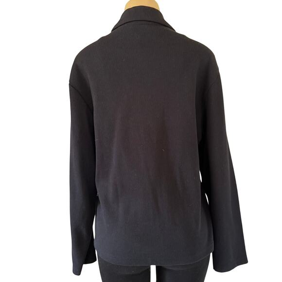 Vintage Together! Women’s Black Embroidered Floral Button Up Cardigan Sweater XL - Picture 2 of 8